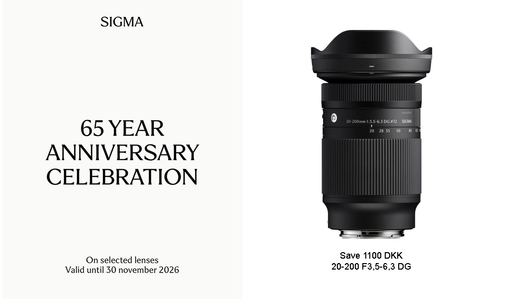 SIGMA65YEARS 1100 kr. i straks rabat