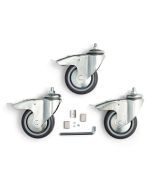 Manfrotto 104G hjulsæt bestående af 3 hjul med skruer bremser og unbraco nøgle