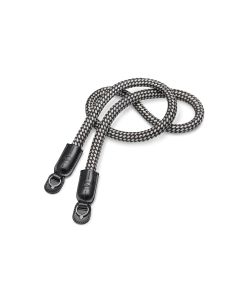 Leica Bærerem, rund flettet rayon og lædersnor, sort og hvid 14719