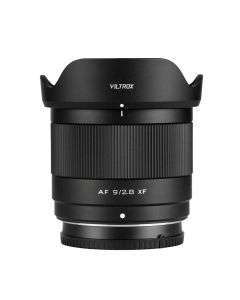 VILTROX AF 9mm F2.8 til Fuji X-Mount, top view med modlysblænde