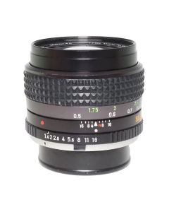 Brugt Minolta MC Rokkor‑PG 50mm f/1,4 set oppefra