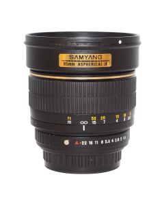 Brugt Samyang 85mm f/1,4 Aspherical IF set oppefra