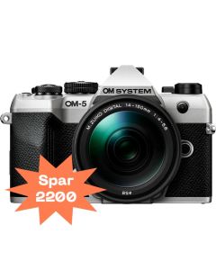 OM SYSTEM OM-5 Mark II m/14-150mm Silver/Black
