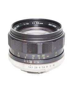 Brugt Minolta MC Rokkor-PF 58mm f/1,4 set oppefra