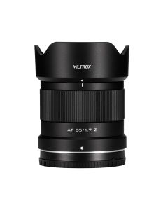 Viltrox 35mm f1,7 AIR Nikon Z med modlysblænde set oppefra