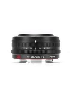 VILTROX Af 26mm f/2,8 Sony E-mount fullframe set oppefra
