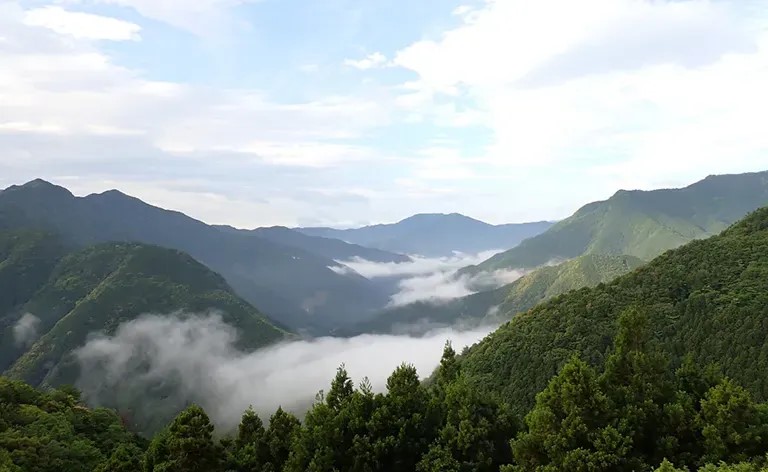 Bjerglandskabsbillede optaget med OM TG7, illustrere at kameraet har trygm&aring;ler og er velegnet til store h&oslash;jder.